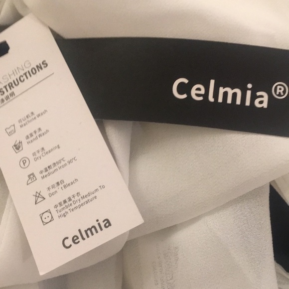 (XXL) Celia collection blouse sheet long sleeve tie neck ruffled sleeves - Picture 8 of 10